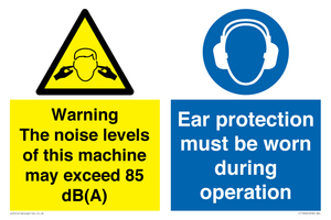 Warning The noise levels of this machine may exceed 85 db(A) Ear Protection must be word during operation